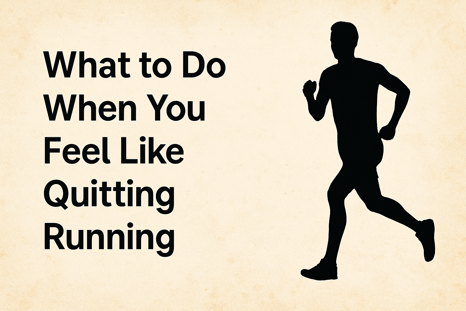 What to Do When You Feel Like Quitting Running One of One Running